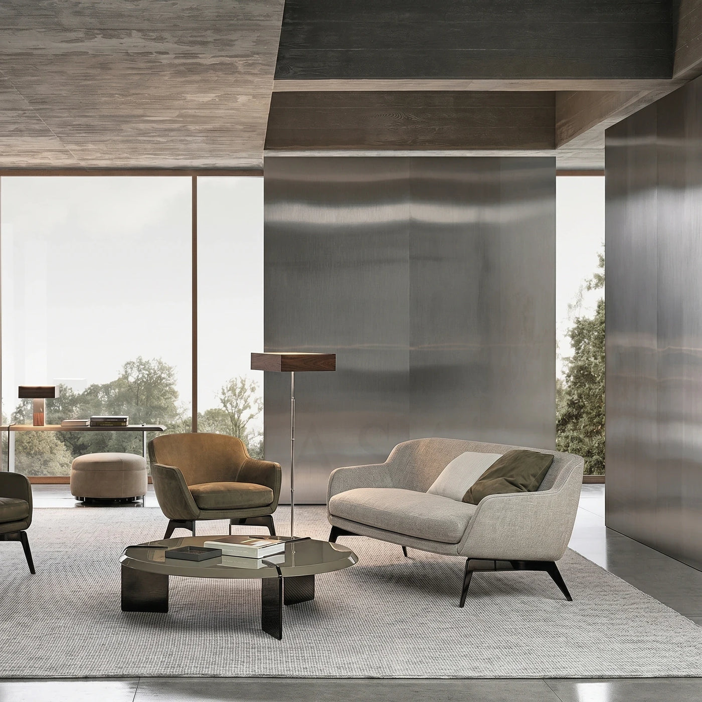 Contemporary Neutral Lounge Setting