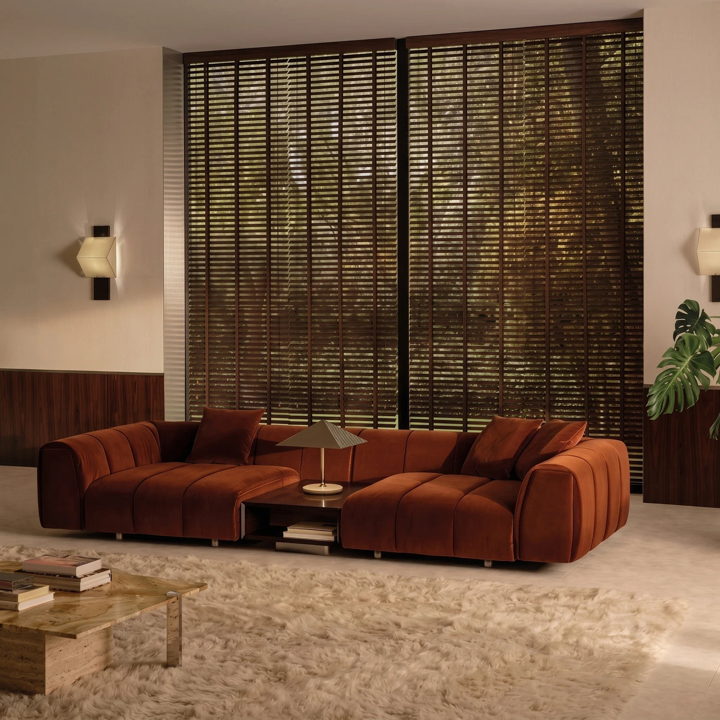 Warm Modern Living Room Setup