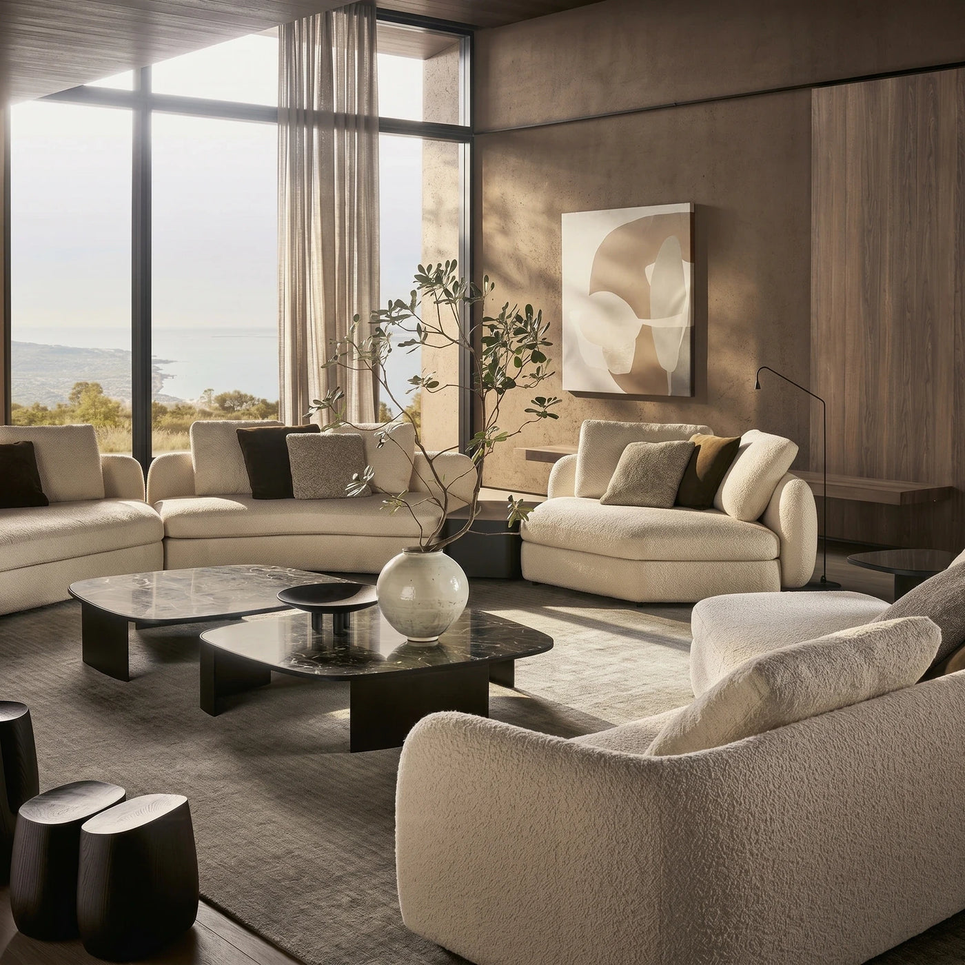 Contemporary Cream Living Room