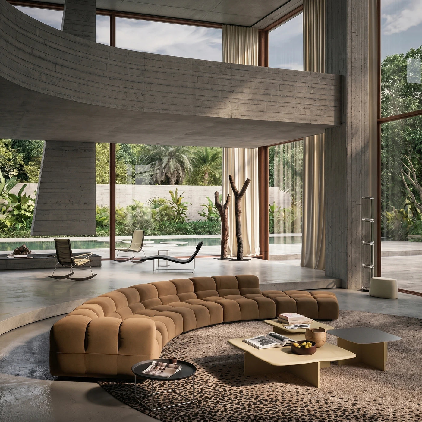 Modern Curved Sofa Living Room