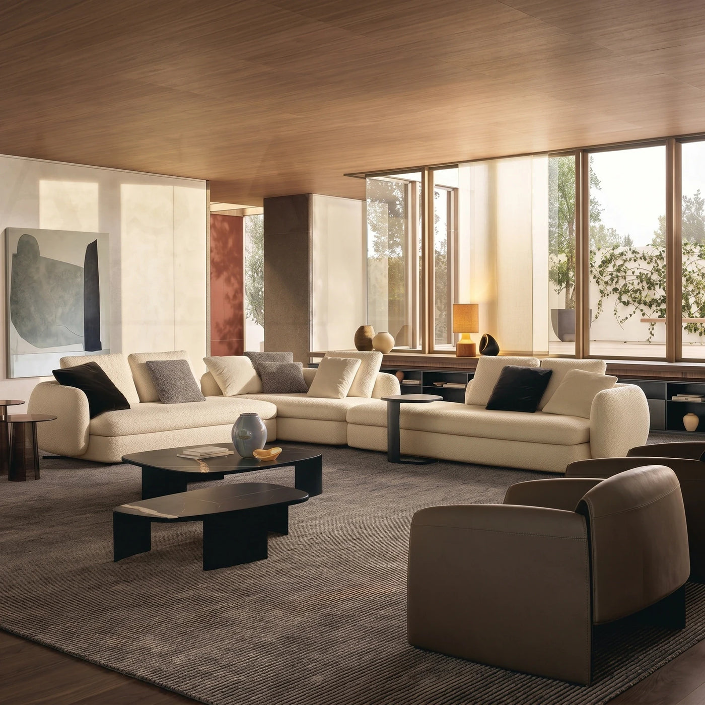 Warm Modern Living Room