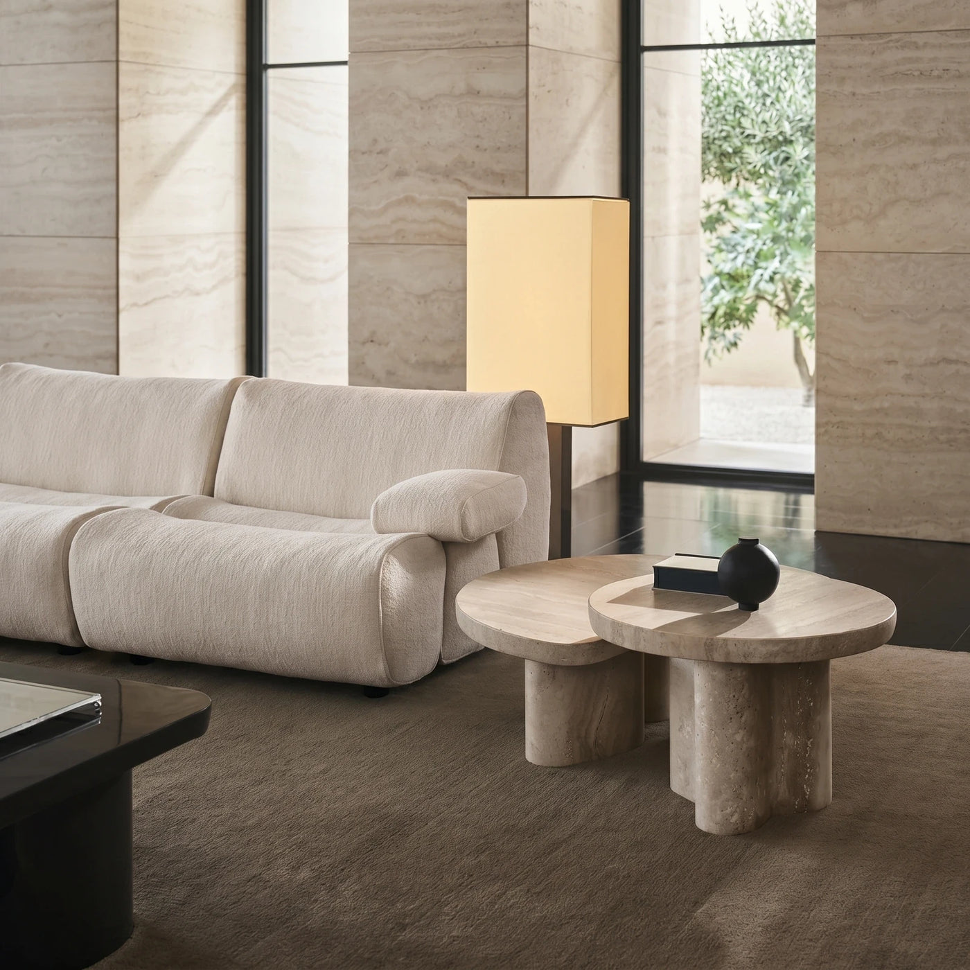 Modern Cream Stone Living Room