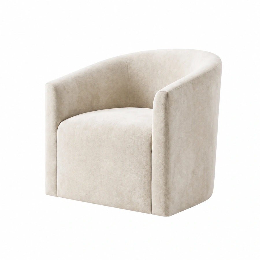 Cream Boucle Tub Armchair