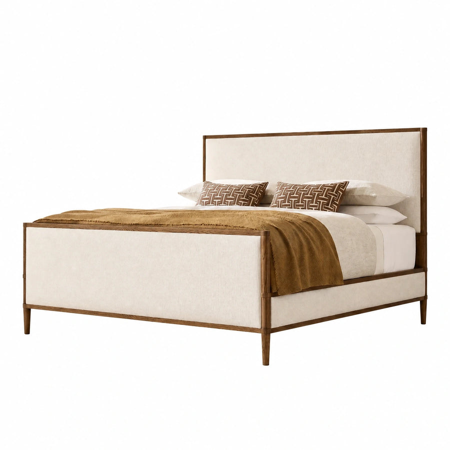Upholstered Platform Bed with Wood Frame